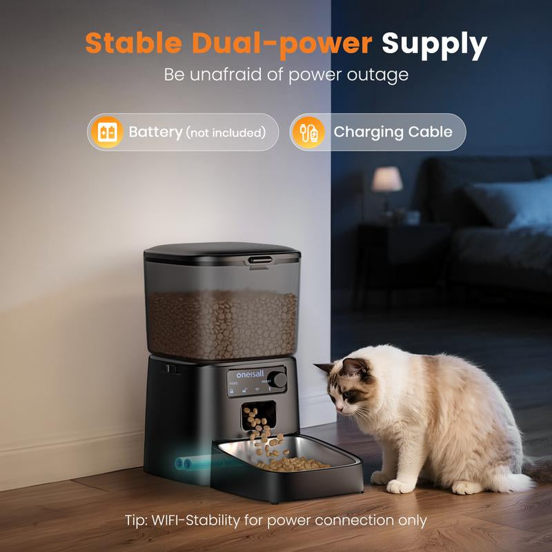 Smart Pet Feeder, 3.5L Automatic Food Dispenser for Cats, Dogs,Small Pets Indoor, Timed and Quantitative Dry Food Cat Feeder