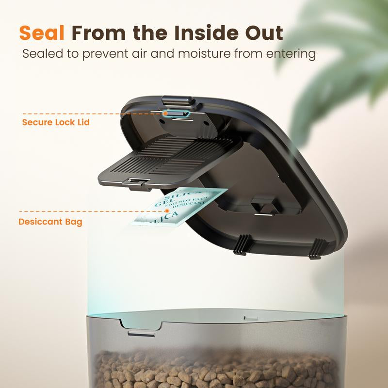 Smart Pet Feeder, 3.5L Automatic Food Dispenser for Cats, Dogs,Small Pets Indoor, Timed and Quantitative Dry Food Cat Feeder