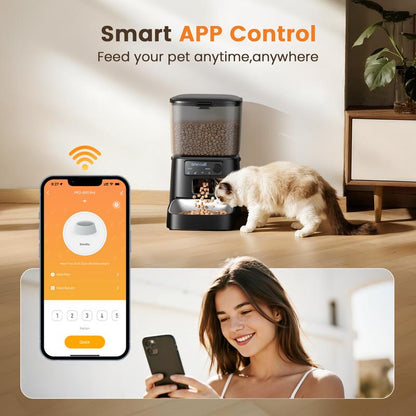 Smart Pet Feeder, 3.5L Automatic Food Dispenser for Cats, Dogs，Small Pets Indoor, Timed and Quantitative Dry Food Cat Feeder